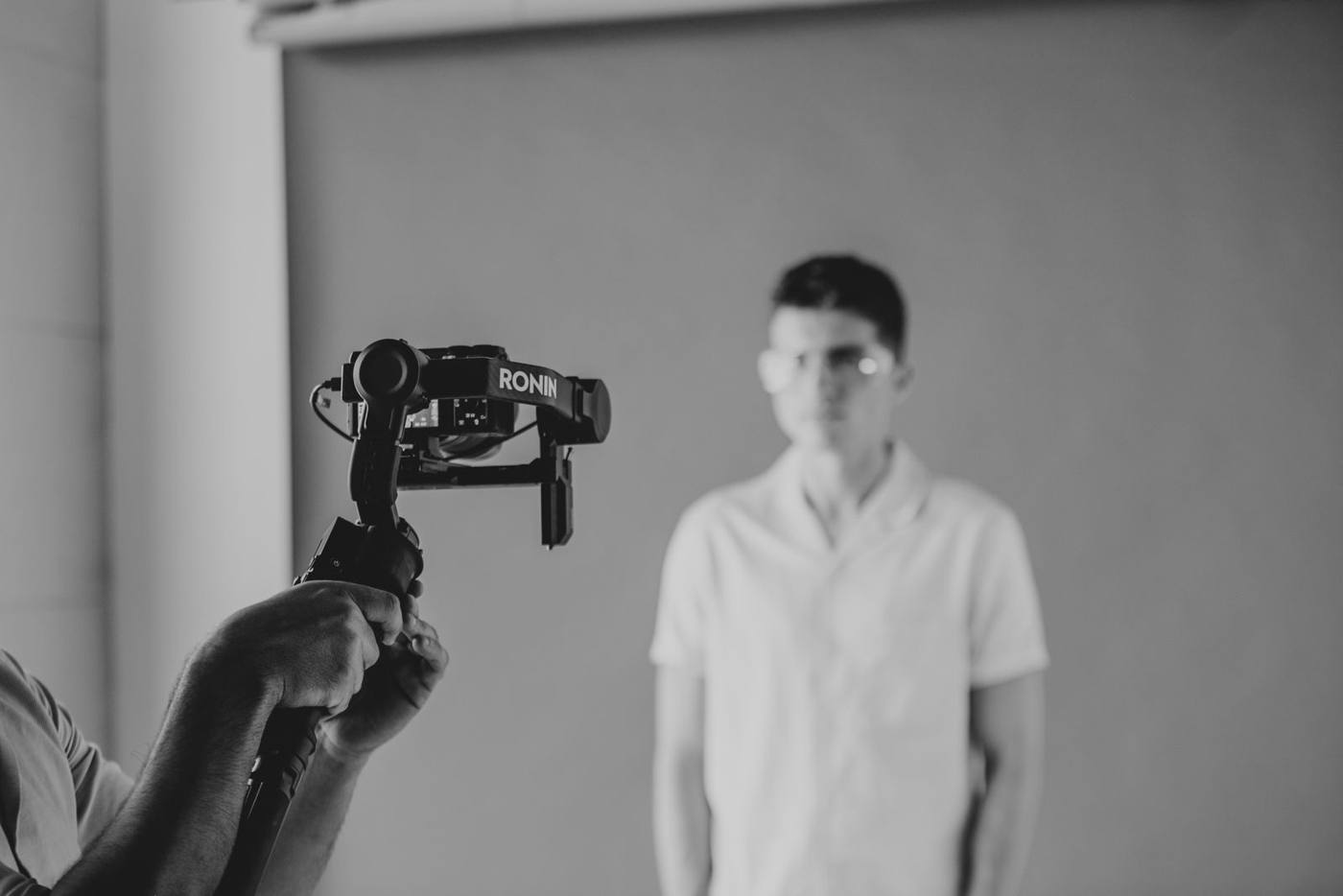 A filming set for Instagram and Facebook ad content, with lighting equipment.