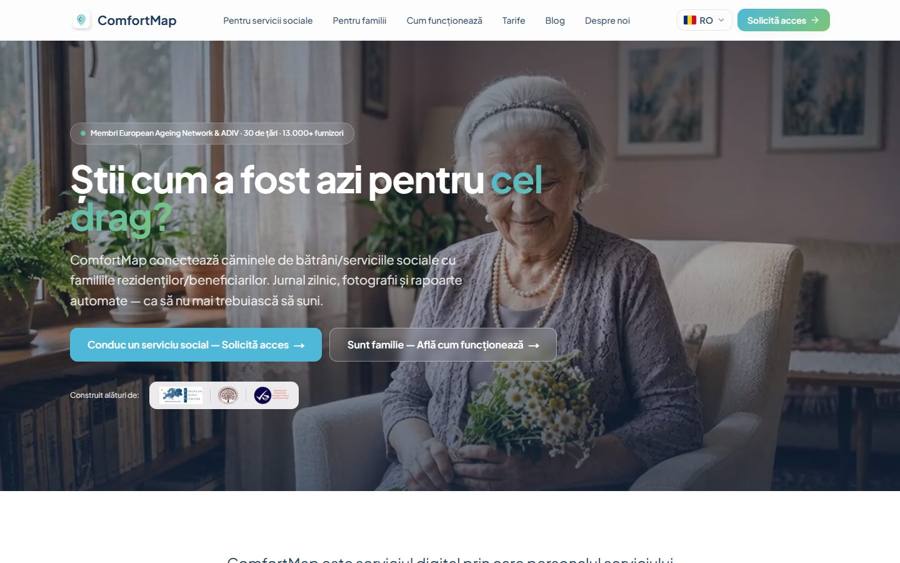Pagina principală ComfortMap